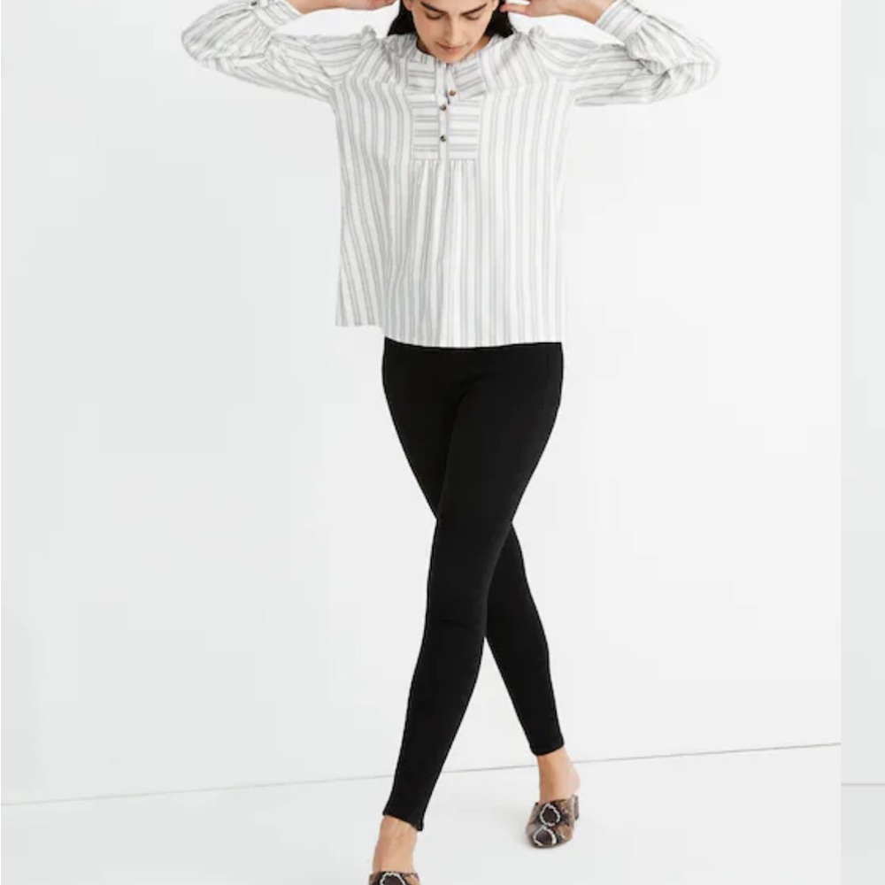 Madewell Roadtripper Pull-On Jeggings in Black Frost Size 30 NEW NWT